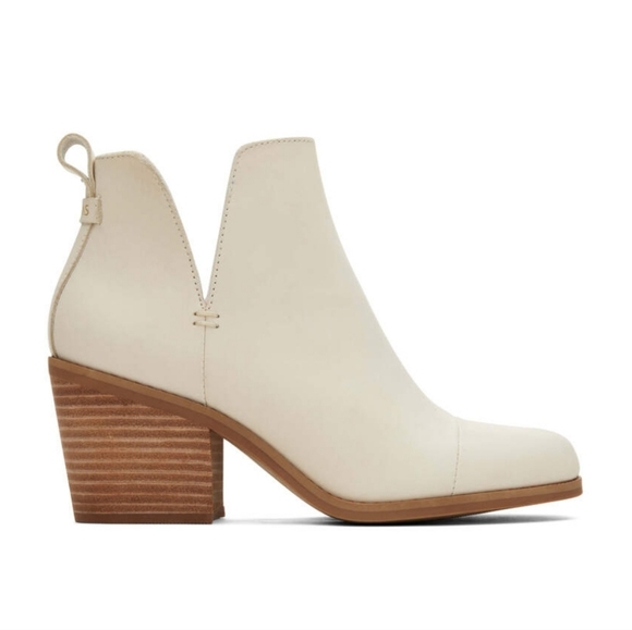 Toms Everly Cutout Boot in beige leather - Picture 2 of 6